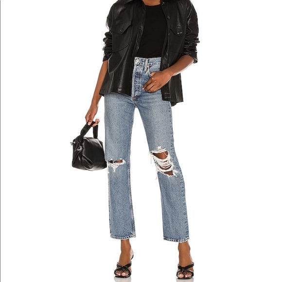 Agolde 90s Pinch Waist High Rise Straight Jean in Backdrop - Picture 5 of 6